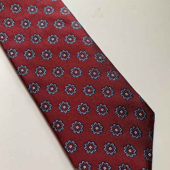 Vintage Brooks Brothers Makers and Merchants Silk Tie in Burgundy and Blue - Picture 13 of 13